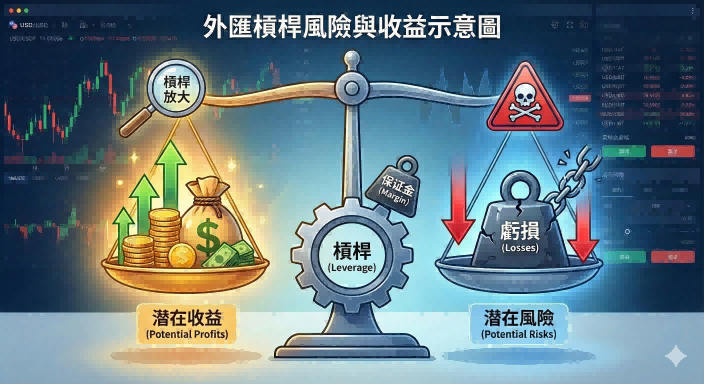 外匯槓桿風險與收益示意圖--- Ultima Markets